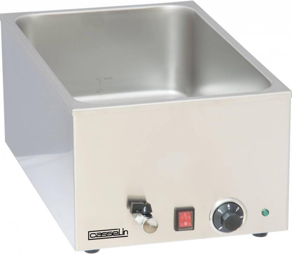 Bain Marie Inox GN1/1 1200W Robinet De Vidange Cas