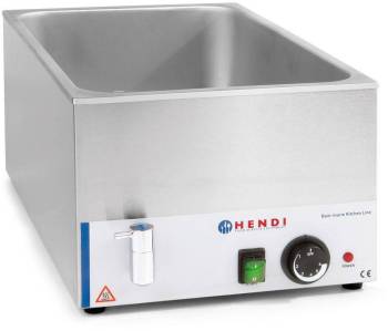 Bain Marie GN 1 1 INOX 150(p)mm 1200W Robinet de Vidange Bain Marie GN 1 1 INOX 150(p)mm