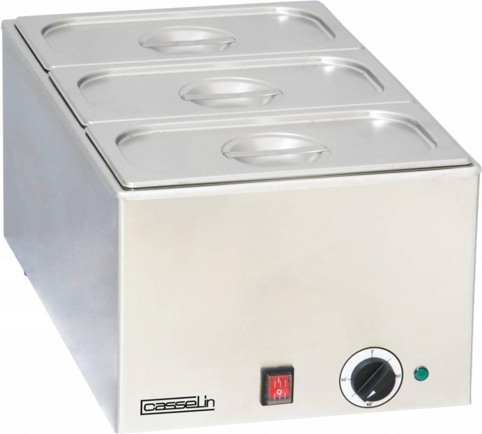 Bain Marie Inox 3x GN1/3 1200W Bacs GN Inclus Cass