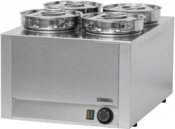 Bain Marie à Sauce Inox 4x 4 5 Litres 800W 450x600x350(h)mm Bain Marie à Sauce Inox 4x