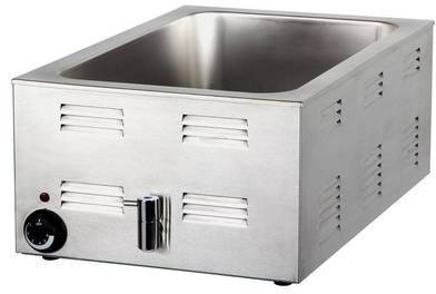 Bain-Marie avec Robinet de Vidange 150(p)mm 1200W 538x336x(H)243mm Bain-Marie avec Robinet de