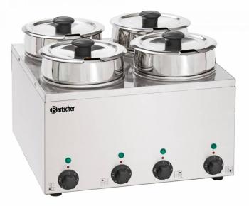 Bain Marie à Sauce Inox 4x 3 5 Litres 600W 415x415x320(h)mm Bain Marie à Sauce Inox 4x