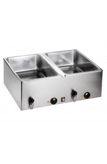 Bain Marie 2x GN1/1 avec Vidange 690x540x230(h)mm