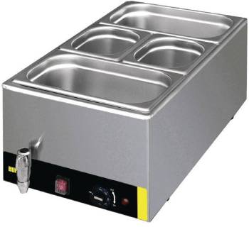 Bain Marie Inox 2xGN1 3 2xGN1 6 150(p)mm 1300W Bacs Bain Marie Inox 2xGN1 3 2xGN1
