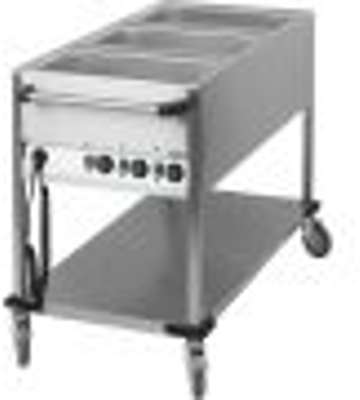 Chariot bain-marie à eau 3 x gn 1/1