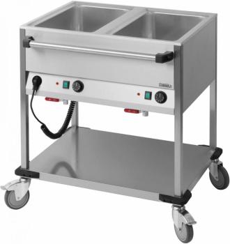 Chariot Bain Marie Inox - 2x GN 1 1 - 2100W - 850x700x900(h)mm Chariot Bain Marie Inox -