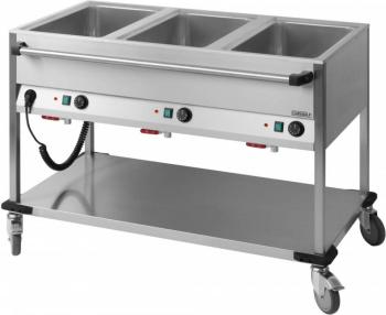 Chariot Bain Marie Inox - Horizontale 3x GN 1 1 - 2100W Chariot Bain Marie Inox -