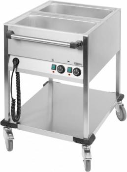 Chariot Bain Marie Inox - 2x GN 1 1 - 1400W - 850x700x900(h)mm Chariot Bain Marie Inox -
