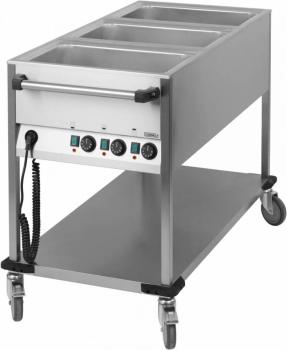Chariot Bain Marie Inox - Verticale 3x GN 1 1 - 2100W Chariot Bain Marie Inox -