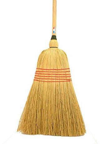 Balai en paille de riz 6 fils emmanché