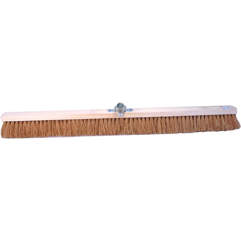 Balai coco 1 mètre, bois avec douille métal - TOPC