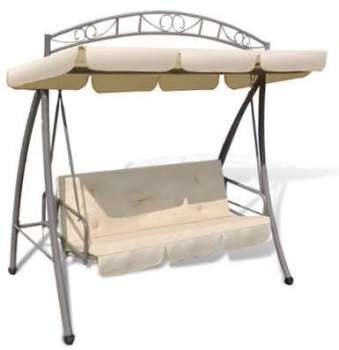 VidaXL Chaise oscillante d extérieur avec baldaquin VidaXL Chaise oscillante d