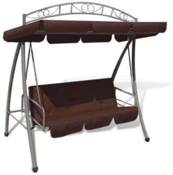 VidaXL Chaise oscillante d extérieur avec baldaquin VidaXL Chaise oscillante d