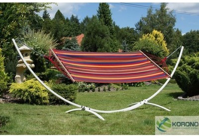KORONO : Hamac ROUGE en acier 350 cm (charge maxim