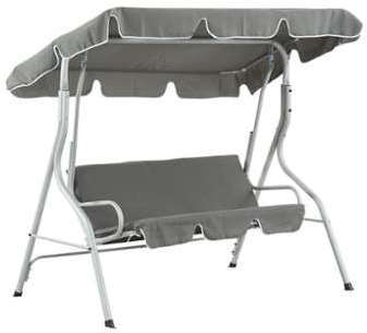 Balancelle jardin Swing - 3 places - Gris clair Balancelle jardin Swing -