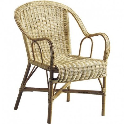 Fauteuil En Manau Et Rotin - Aubry Gaspard - Aubry