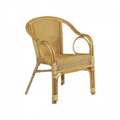 Fauteuil En Moelle De Rotin Teinté Mielle - Aubry