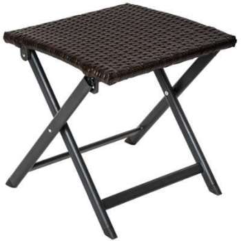 Tabouret de Jardin Pliant en Aluminium et Résine T