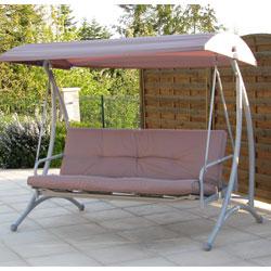 Balancelle lit CAPUCINE taupe