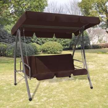 VidaXL Chaise oscillante d extérieur avec baldaquin VidaXL Chaise oscillante d