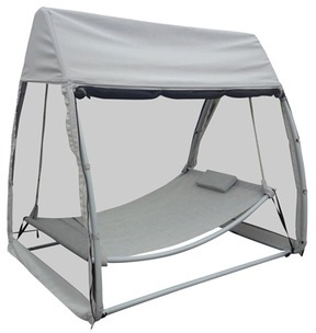 Hamac couvert avec moustiquaire Trinidad - Gris