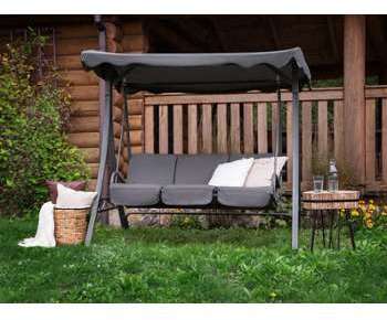 Balancelle de jardin 3 places grise Garbo Balancelle de jardin 3 places