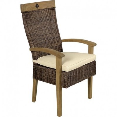 Fauteuil En Rotin Et Teck Emerald - Aubry Gaspard