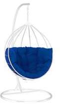 FAUTEUIL ?UF SUSPENDU DE JARDIN BLANC & BLEU MARIN
