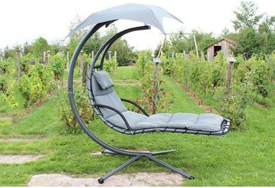 HAMAC DE JARDIN SUSPENDU GRIS AVEC OMBRELLE - Modè