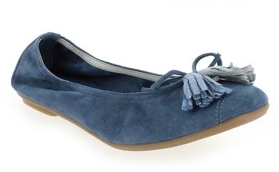 Soldes - Ballerines Reqins HARMONY PONPON Bleu Enf