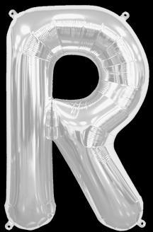 Ballon Lettre R Argent 35 cm
