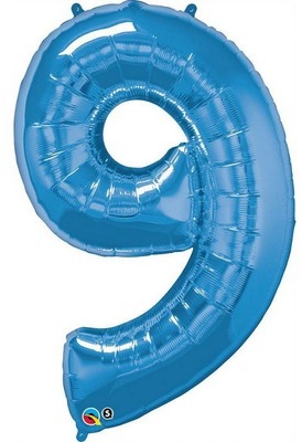 Ballon Géant Chiffre 9 Bleu