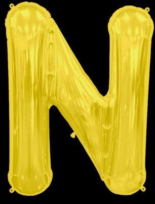 Ballon Lettre N Or 90 cm Ballon Lettre N Or 90 cm