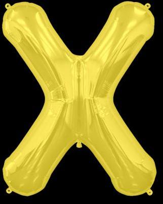 Ballon Lettre X Or 90 cm