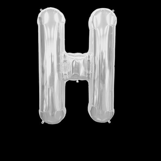 Ballon Lettre H Argent 90 cm