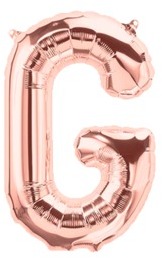 Ballon Lettre G Rose Champagne 35cm