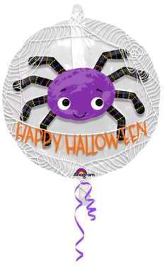 Double Ballon Araignée Happy Halloween - Maxi (60