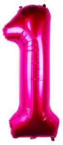 Ballon Chiffre 1 Fuchsia 90 cm Ballon Chiffre 1 Fuchsia 90