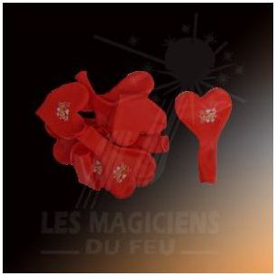 Ballons coeur I love you x 100