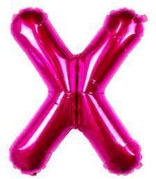 Ballon Lettre X Fuchsia 35 cm