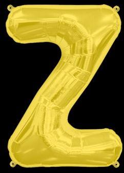 Ballon Lettre Z Or 35 cm