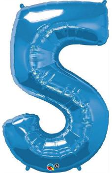 Ballon Géant Chiffre 5 Bleu