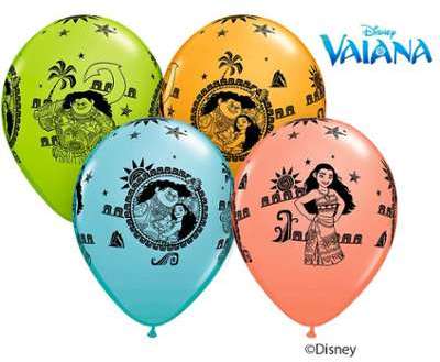 25 Ballons Vaiana Multicolores