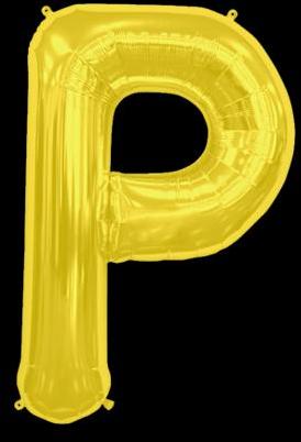 Ballon Lettre P Or 90 cm