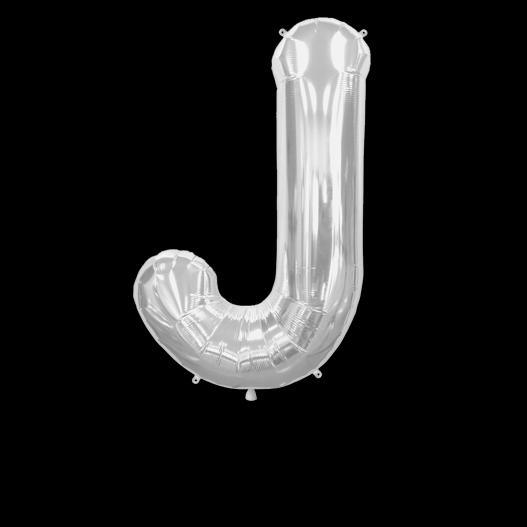 Ballon Lettre J Argent 90 cm