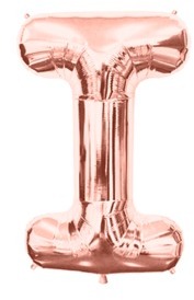 Ballon Lettre I Rose Champagne 35cm