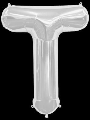 Ballon Lettre T Argent 90 cm