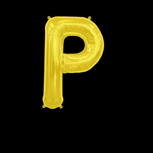 Ballon Lettre P Or 35 cm