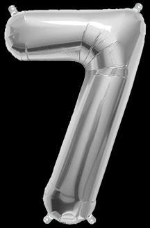 Ballon Chiffre 7 Argent 35 cm