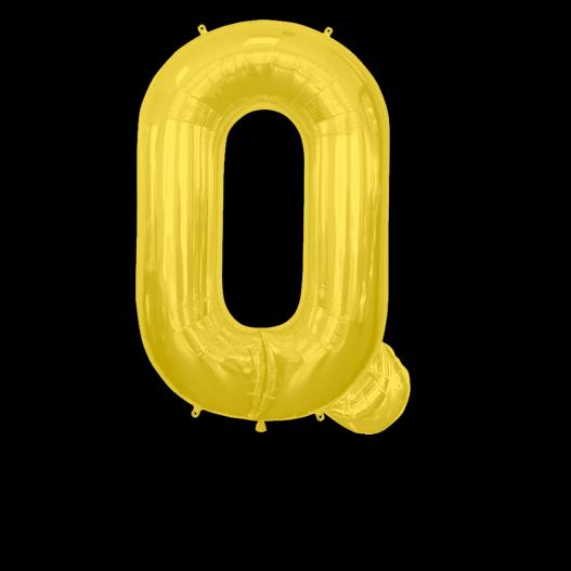 Ballon Lettre Q Or 90 cm